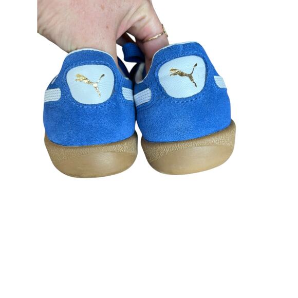 Puma Women's Cobalt Blue Palermo Gum Sole Lace Up Sneakers - 6 - Picture 8 of 12